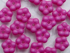 FB-02010-29574 Czech Glass Flower Beads, Alabaster Matte Pink Silk 25 Pc. - Afbeelding 1