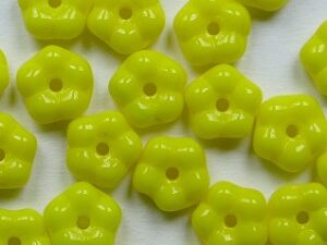 FB-83120 Czech Glass Flower Beads, Opaque Yellow 25 Pc. - Afbeelding 1
