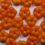 fb-93120 flower beads 5 mm opaque orange