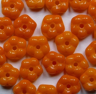 fb-93120 flower beads 5 mm opaque orange