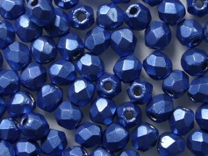 FP1-03-05A05 ColorTrends Saturated Metallic Little Boy Blue Czech Glass Facet Firepolish 3mm 50 stuks - Afbeelding 1