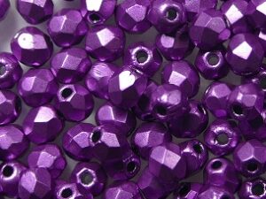 FP1-03-05A10 ColorTrends Saturated Metallic Spring Crocus Czech Glass Facet Firepolish 3mm 50 stuks