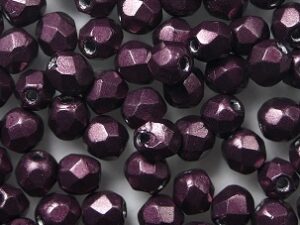 FP1-03-06B01 ColorTrends Saturated Metallic Red Pear Czech Glass Facet Firepolish 3mm 50 stuks - Afbeelding 1