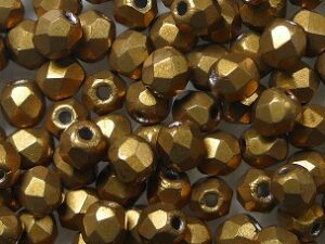 FP1-03-06B04 ColorTrends Saturated Metallic Ceylon Yellow Czech Glass Facet Firepolish 3mm
