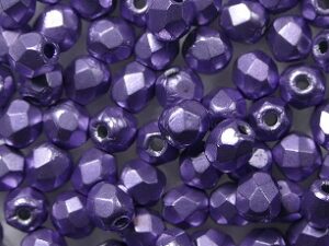 FP1-03-06B08 ColorTrends Saturated Metallic Crocus Petal Czech Glass Facet Firepolish 3mm 50 stuks - Afbeelding 1