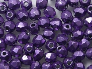 FP1-03-07B06 ColorTrends Saturated Metallic Grapeade Czech Glass Facet Firepolish 3mm 50 stuks