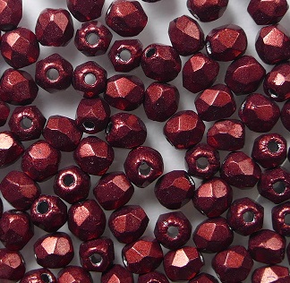 FP1-03-07B10 ColorTrends Saturated Metallic Merlot Czech Glass Facet Firepolish 3mm FP1-03-07B10 ColorTrends Saturated Metallic Merlot Czech Glass Facet Firepolish 3mm