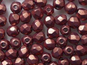 FP1-03-08A02 ColorTrends Sueded Gold Lantana Czech Glass Facet Firepolish 3mm 50 stuks - Afbeelding 1