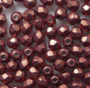 fp1-03-08A02 firepolish 3 mm ColorTrends Sueded Gold Lantana