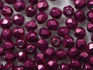 FP1-03-08A09 ColorTrends Sueded Gold Lily Pad Czech Glass Facet Firepolish 3mm 50 stuks