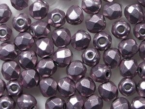 FP1-03-08A10 ColorTrends Sueded Gold Blackened Pearl Czech Glass Facet Firepolish 3mm 50 stuks