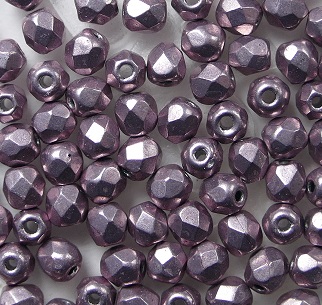 fp1-03-08A10 firepolish 3 mm ColorTrends Sueded Gold Blackened Pear