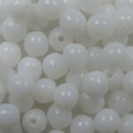 05-R-02010 White Alabaster 5 mm round beads color 02010