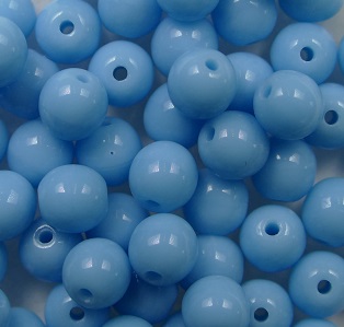 05-R-63020 Opaque Blue Turquoise 5 mm round beads color 63020