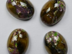 CAB-18-13-OV-BM-MF Brown melee multicolor foil 18x13 mm.