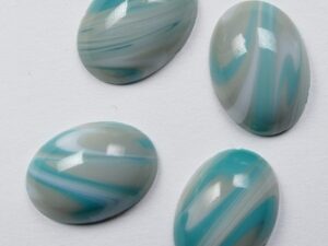 CAB-18-13-OV-TGW Turquoise Grey White 18x13mm - Afbeelding 1
