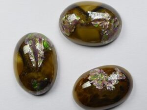 CAB-25-18-OV-BM-MF Brown melee multicolor foil 25x18mm. - Afbeelding 1