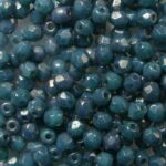 FP1-03-63130MD Turquoise Moon Dust Facet firepolish 3 mm