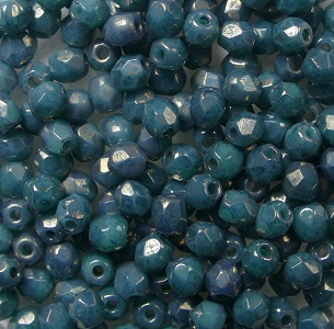 FP1-03-63130MD Turquoise Moon Dust Facet firepolish 3 mm