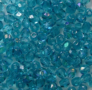 FP1-03-AR60150 Luster Rainbow Teal Facet firepolish 3 mm
