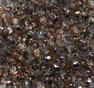 FP1-03-C30010 Light Sapphire Copper Facet firepolish 3 mm