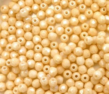 FP1-03-LC02010 Opaque Champagne Luster facet 3 mm kleurcode LC02010