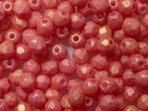 FP1-03-1002SWH Pacifica Strawberry Czech Glass Facet Firepolish 3mm 50 stuks - Afbeelding 1