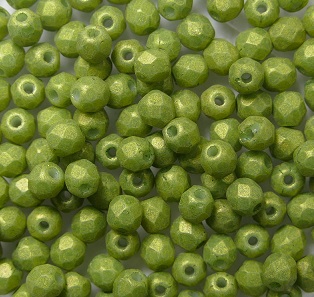 FP1-03-S1005WH Pacifia Avocado Facet firepolish 3 mm