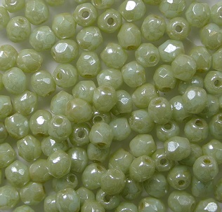 FP1-03-ST63100 Pale Turquoise Star Dust Facet firepolish 3 mm