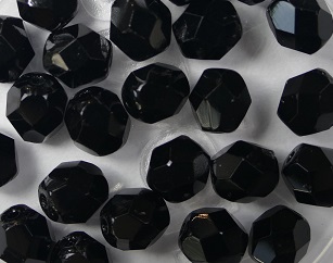 czech glass Firepolish 6 mm, jet