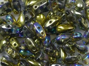DrD-00030-98536 Dropduo, 3x6 mm, Crystal Golden Rainbow