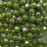FP1-03-53200-43400 Opaque Spring Green Silver Picasso facet 3 mm