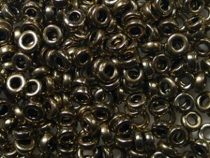 M-SPR-3-0457 Metallic Dark Bronze Miyuki Spacer beads 3x1 mm - Afbeelding 1