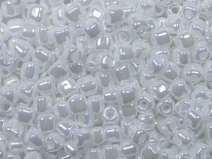 M-TRI-10-0420 White Pearl Ceylon Miyuki Triangle 10/0