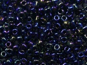 M-TRI-10-0455 Metallic Variegated Blue Iris Miyuki Triangle 10/0