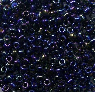 M-TRI-10-0455 Miyuki Triangle 10-0 Metallic Variegated Blue Iris kleurnummer 455