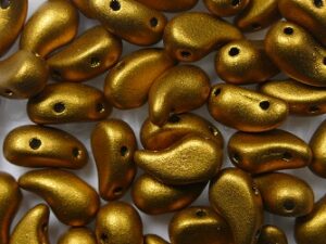 Zol-R-01740 Zoliduo Right 5x8 mm Matte Metallic Antique Gold - Afbeelding 1