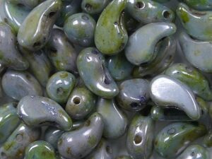 Zol-R-02010-65431 Zoliduo Right 5x8 mm Alabaster Green Blue Lazura Luster