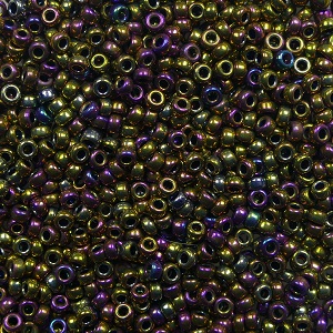 m-15-188 miyuki rocailles 15-0 metallic purple gold iris