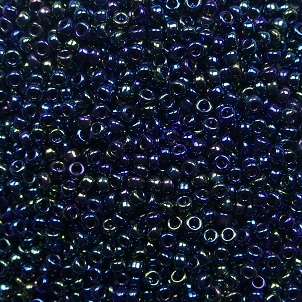m-15-455 miyuki rocailles 15-0 Metallic Variegated Blue Iris