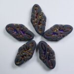 0010517 arabesque beads matte black full sliperit 19×9 mm color 23980-29503-84100