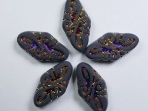 0010517 Arabesque Beads Matte Black Full Sliperit 5 Pc - Afbeelding 1