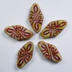 0050310 arabesque beads alabaster travertin Garnet washed 19×9 mm color 02010-86800-54314