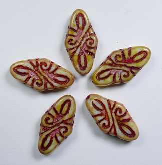 0050310 arabesque beads alabaster travertin Garnet washed 19x9 mm color 02010-86800-54314