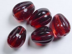 0070456 Fuchsia Melon Drops 11x9 mm 5 Pc. - Afbeelding 1