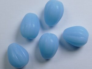 0090444 Turquoise Blue Melon Drops 11x9 mm 5 Pc.