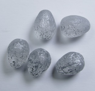 0150195 Crystal Etched Silver Washed Melon Drops 11x9 mm color 00030-ETCH-54301