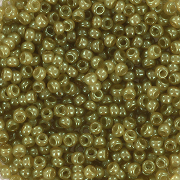 M-11-2374 miyuki rocailles 11-0 ceylon translucent celery color 2374
