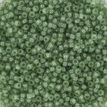 M-15-2375 miyuki rocailles 15-0 ceylon translucent sage color 2375