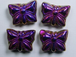 0070457 Crystal Full Sliperit Butterfly Beads 5 Pc. - Afbeelding 1